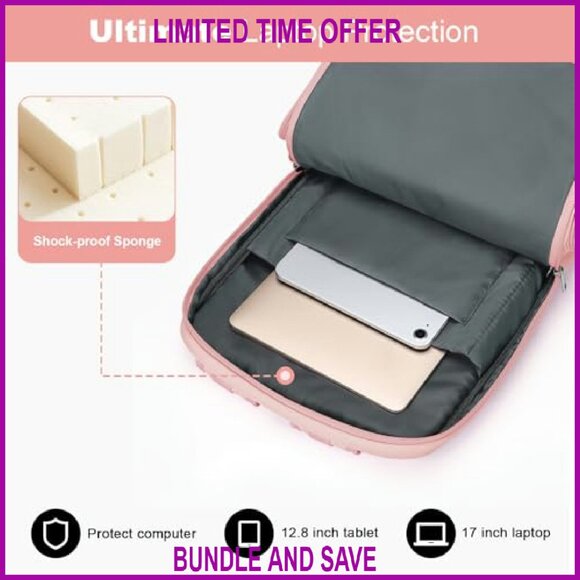 26L Travel Backpack with Laptop Compartment & Shoe Storage, Waterproof - Picture 5 of 7